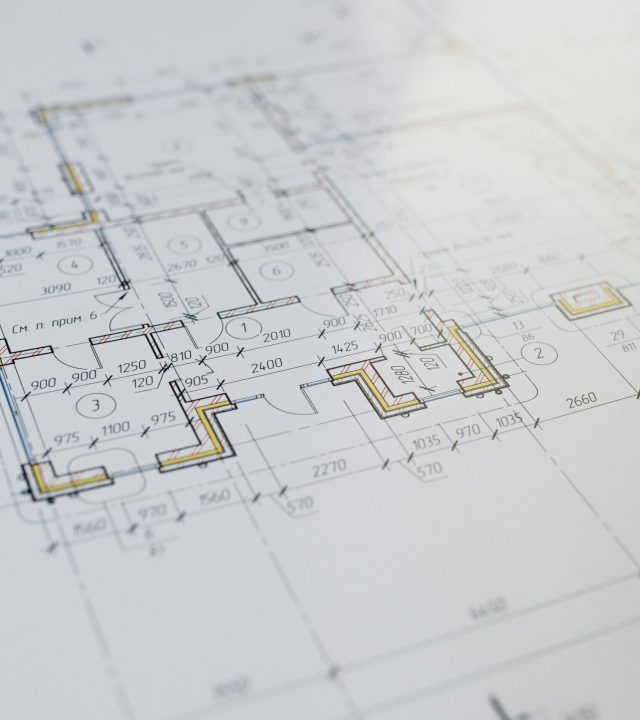High-resolution close-up of an architectural floor plan showcasing design details.
